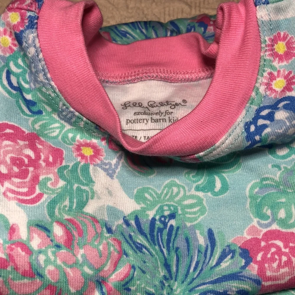 Girls spring Pottery barn Lilly Pulitzer Kids Pajamas - Pink and Blue